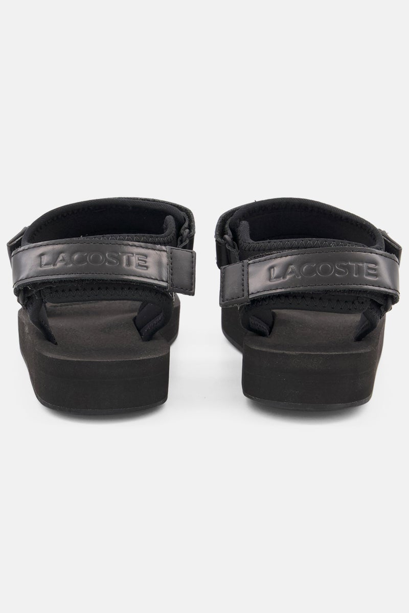 LACOSTE Women Suruga Slip On Velcro Sandals, Black - Image 2